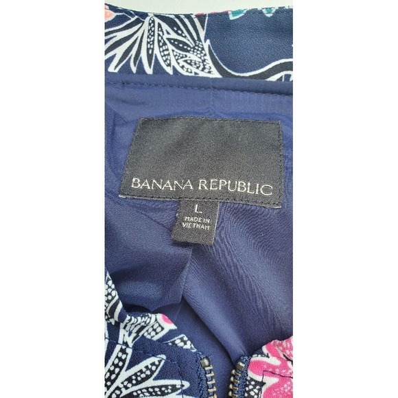 Bright Banana Republic spring Floral tropical Jacket size Large outdoor vacation - Picture 5 of 6